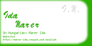 ida marer business card